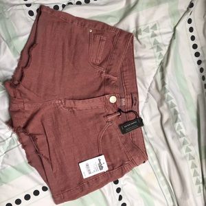 Pink pair of jean shorts!